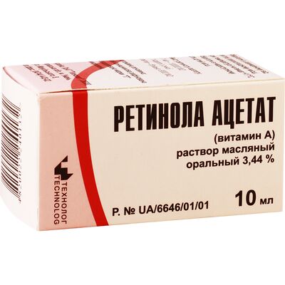 ვიტ A 3.44% 10მლ ზეთ. ხსნარი