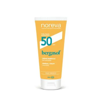 ნორევა- Bergasol მინერალური მზისგან დამცავი SPF 50 40 მლ